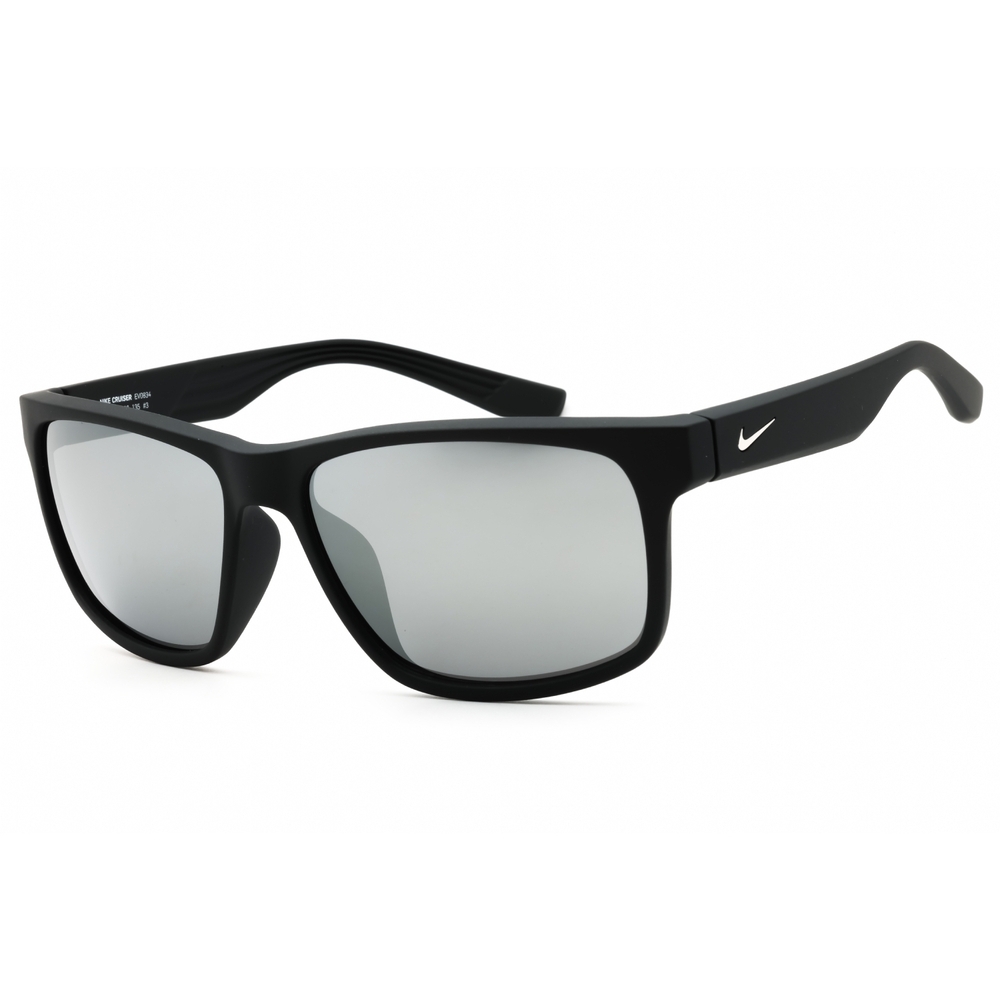 NWT Nike CRUISER MI EV0834 Matte Black Rectangle 59mm Sunglasses